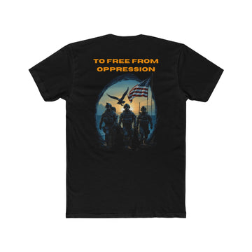 Tactical Edge: DE OPPRESSO LIBER Premium Fitted Military-Inspired Crew Tee