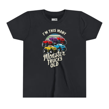 Kids Birthday Monster Trucks Tee