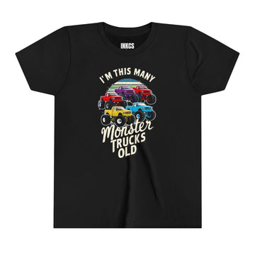 Kids Birthday Monster Trucks Tee