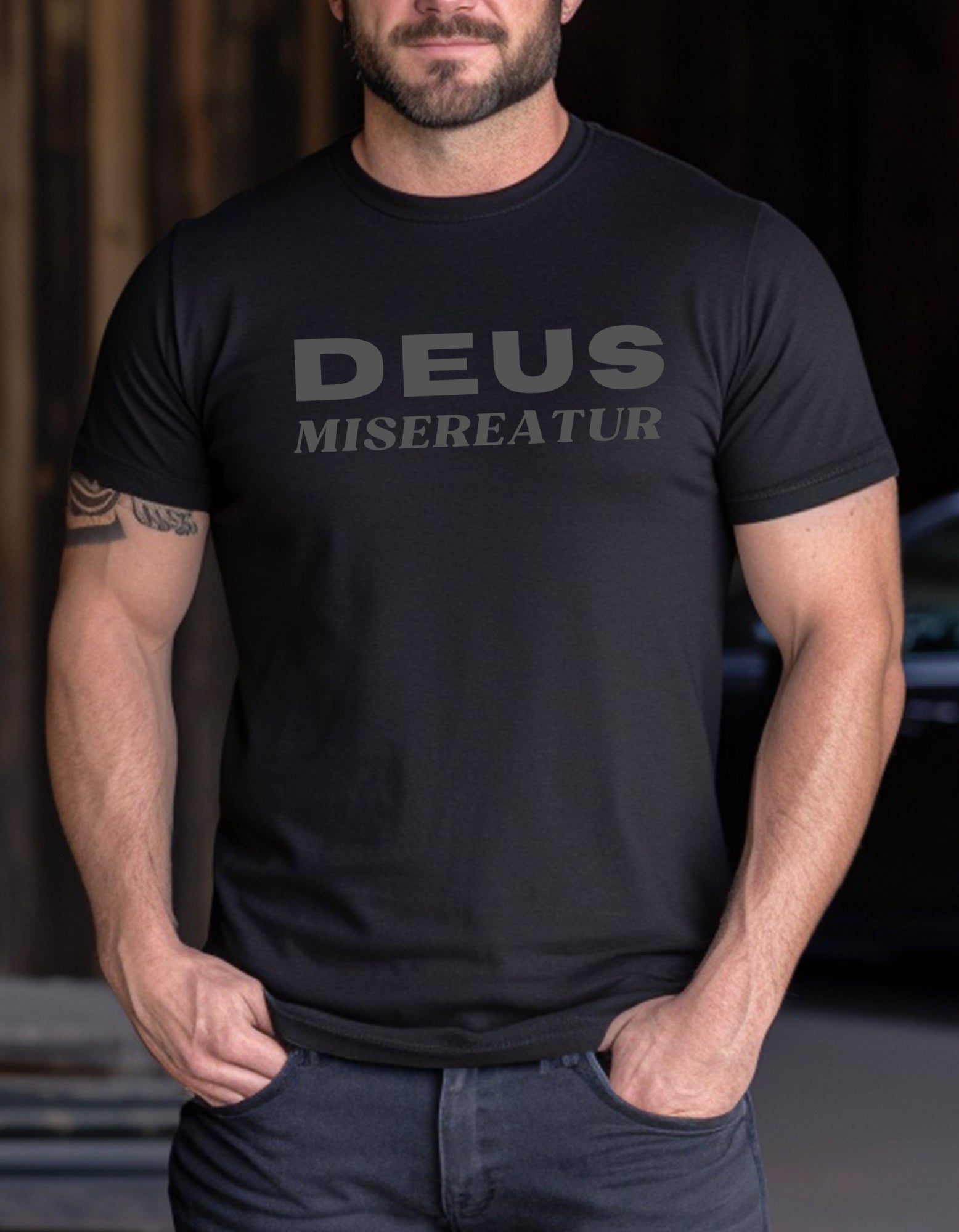 Deus Misereatur Cotton Crew Tee