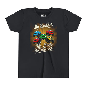 Kids Brother Birthday Monster Trucks Tee