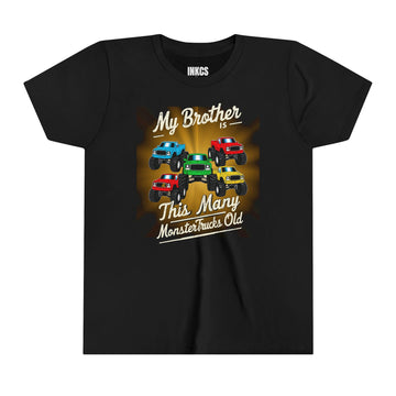 Kids Brother Birthday Monster Trucks Tee