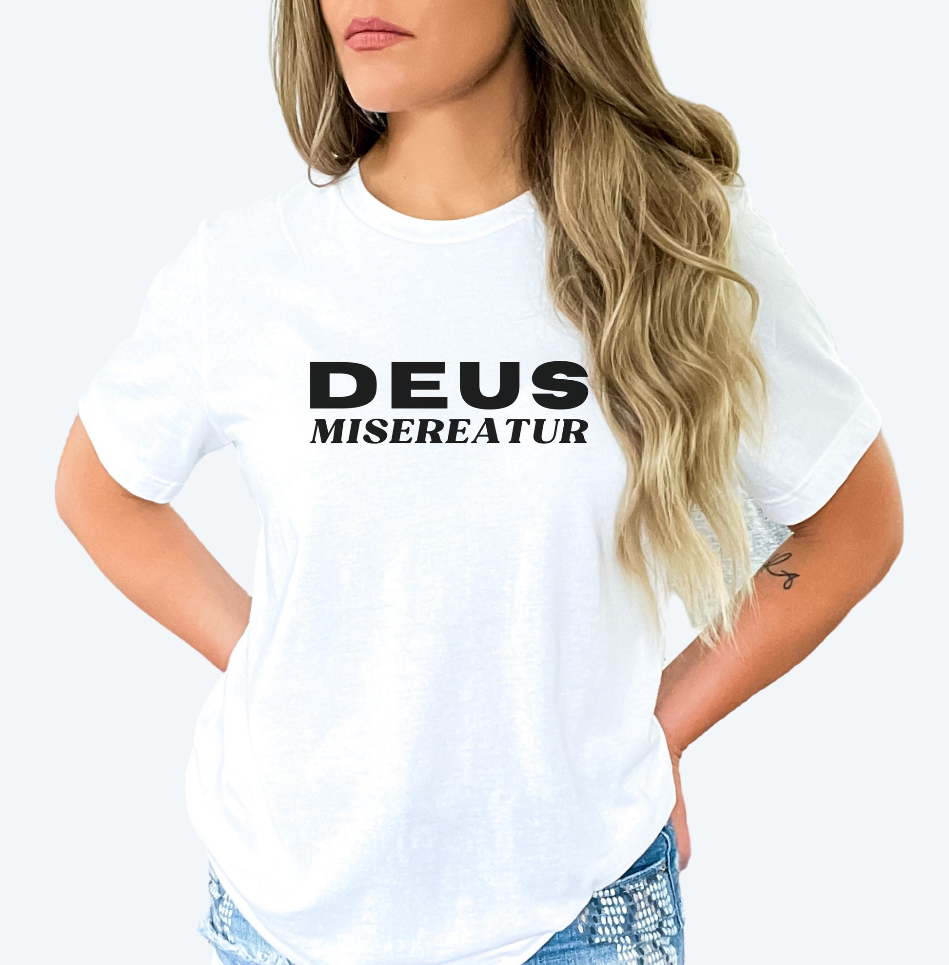 Deus Misereatur Cotton Crew Tee